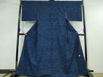 平和屋本店■希少　人間国宝　玉那覇有公　本場琉球紅型　小紋　菊　夏虫　逸品　未使用　DZAA2049kh4 - 平和屋