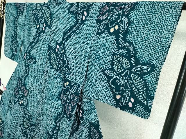 平和屋本店■極上　夏物　浴衣　有松鳴海絞り　草花文　綿　やまと誂製　逸品　DZAA2056kh4 - 平和屋