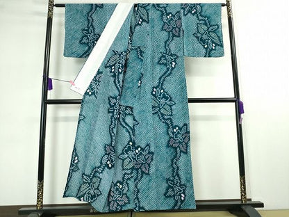 平和屋本店■極上　夏物　浴衣　有松鳴海絞り　草花文　綿　やまと誂製　逸品　DZAA2056kh4 - 平和屋