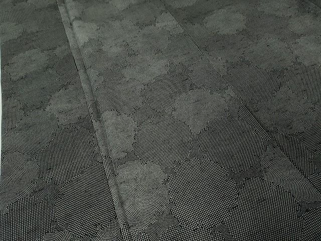平和屋本店■極上　石川県指定無形文化財　牛首紬　白山工房　手織り　雪輪重ね　黒地　証紙付き　逸品　DZAA2069kh4 - 平和屋