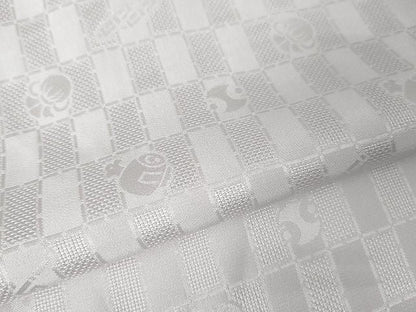 平和屋本店■上質な長襦袢　単衣　宝尽くし　市松紋紗　半衿刺繍　やまと誂製　逸品　未使用　DZAA2071kh4 - 平和屋