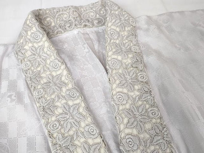 平和屋本店■上質な長襦袢　単衣　宝尽くし　市松紋紗　半衿刺繍　やまと誂製　逸品　未使用　DZAA2071kh4 - 平和屋
