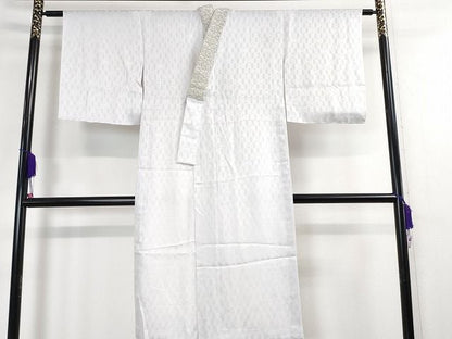 平和屋本店■上質な長襦袢　単衣　宝尽くし　市松紋紗　半衿刺繍　やまと誂製　逸品　未使用　DZAA2071kh4 - 平和屋