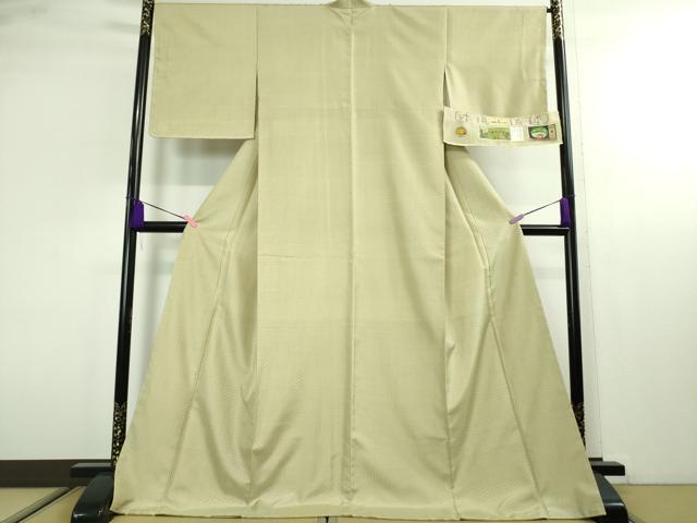 平和屋本店■極上　本場琉球　南風原花織　手織　赤嶺忠作　砂色地　証紙付き　逸品　未使用　DZAA2134kh4 - 平和屋