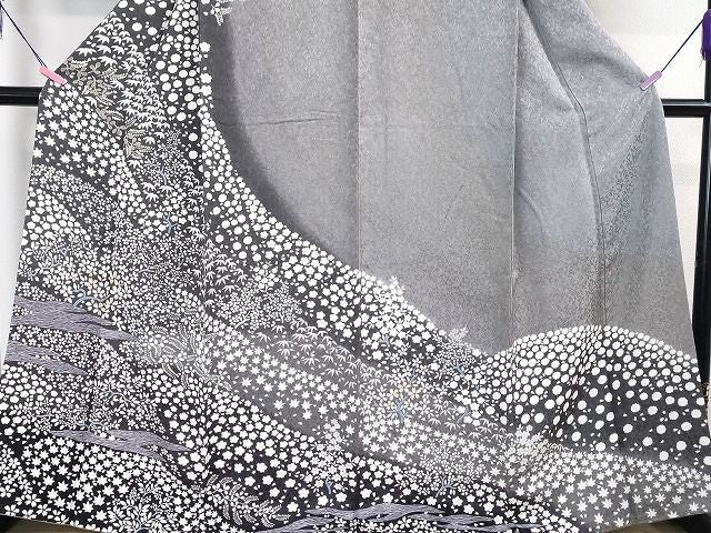 平和屋本店■極上　中国三大刺繍　相良刺繍　訪問着　おぼろ染め　吉祥花文　暈し染め　銀通し地　逸品　DZAA2178kh4 - 平和屋