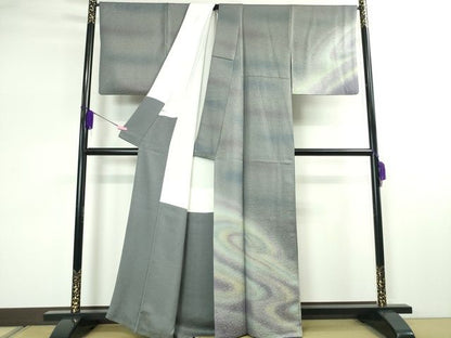 平和屋本店■極上　久保田一竹　幻の辻が花　訪問着　笹鳥地紋　暈し染め　金通し地　健勝苑扱い　逸品　DZAA2199kh4 - 平和屋