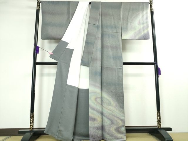 平和屋本店■極上　久保田一竹　幻の辻が花　訪問着　笹鳥地紋　暈し染め　金通し地　健勝苑扱い　逸品　DZAA2199kh4 - 平和屋