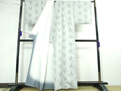 平和屋本店■極上　結城ちぢみ　奥順謹製　はたおり娘　手緒里　矢絣　証紙付き　逸品　DZAA2219kh4 - 平和屋