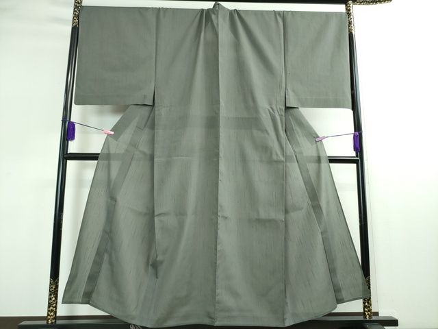 平和屋本店■極上　夏物　男性　紗紬　キングサイズ　豆がら茶色地　逸品　DZAA2222kh4 - 平和屋