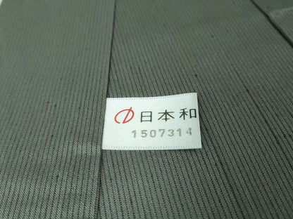 平和屋本店■極上　夏物　男性　紗紬　キングサイズ　豆がら茶色地　逸品　DZAA2222kh4 - 平和屋