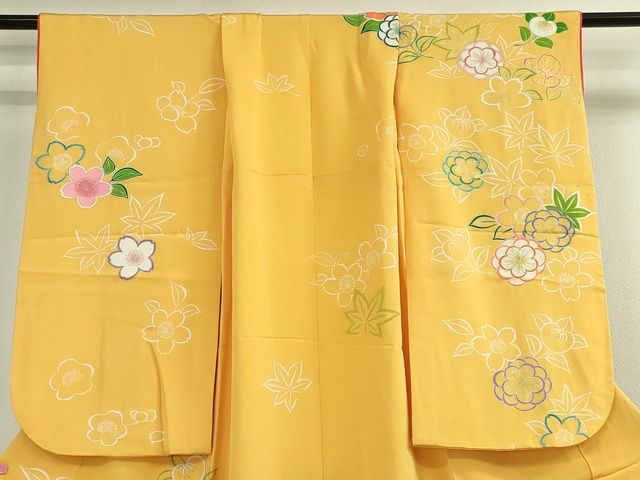 平和屋本店■極上　創業460年・千總　七五三　女の子　7歳　祝着　駒刺繍　橘花文　金彩　逸品　DZAA2228kh4