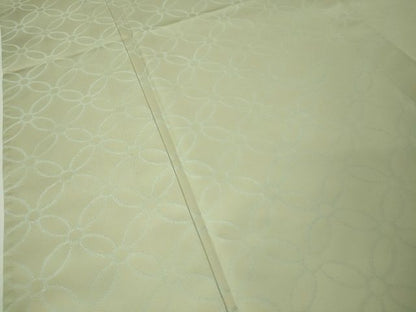 平和屋本店■極上　男性　お召　七宝文様　白緑色地　キングサイズ　逸品　DZAA2246kh4 - 平和屋