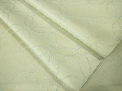 平和屋本店■極上　男性　お召　七宝文様　白緑色地　キングサイズ　逸品　DZAA2246kh4 - 平和屋