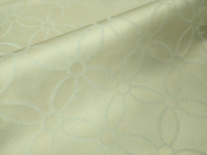 平和屋本店■極上　男性　お召　七宝文様　白緑色地　キングサイズ　逸品　DZAA2246kh4 - 平和屋