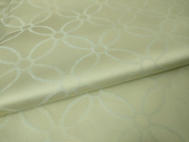 平和屋本店■極上　男性　お召　七宝文様　白緑色地　キングサイズ　逸品　DZAA2246kh4 - 平和屋