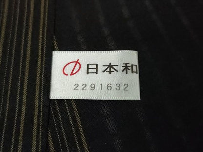 平和屋本店■極上　夏物　男性　紗紬　格子　キングサイズ　逸品　DZAA2249kh4 - 平和屋