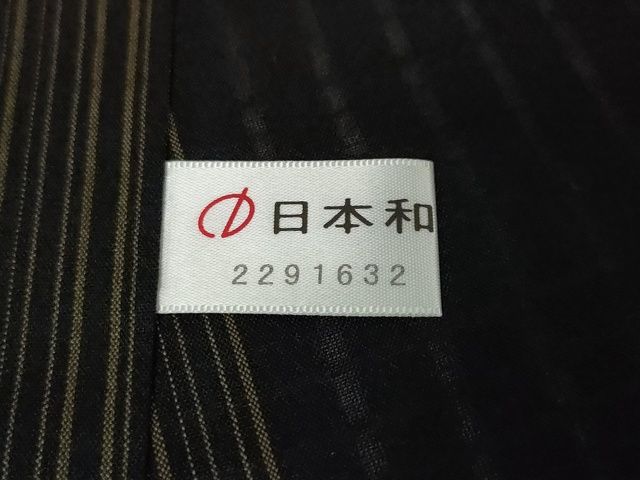平和屋本店■極上　夏物　男性　紗紬　格子　キングサイズ　逸品　DZAA2249kh4 - 平和屋