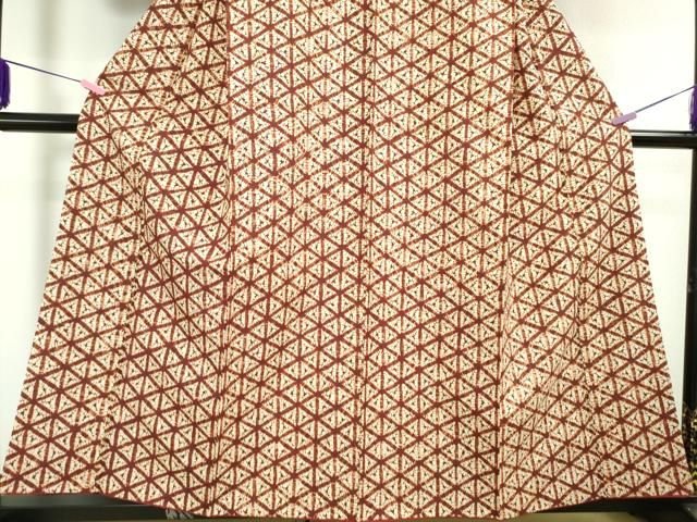 平和屋本店■極上　岩手の匠　草紫堂　南部絞り　茜染　紬　正絹　逸品　DZAA2387kh4 - 平和屋