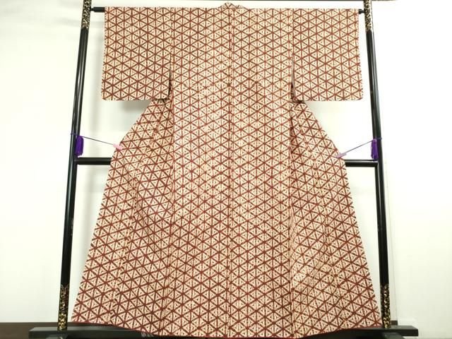 平和屋本店■極上　岩手の匠　草紫堂　南部絞り　茜染　紬　正絹　逸品　DZAA2387kh4 - 平和屋