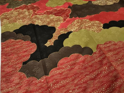 平和屋本店■極上　皇室献上作家　藤井寛　振袖　駒刺繍　雲取り吉祥花文　金彩　逸品　DZAA2390kh4 - 平和屋