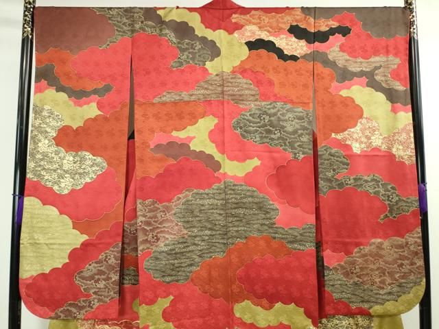 平和屋本店■極上　皇室献上作家　藤井寛　振袖　駒刺繍　雲取り吉祥花文　金彩　逸品　DZAA2390kh4 - 平和屋