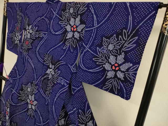 平和屋本店■極上　夏物　浴衣　有松鳴海絞り　草花文　綿　逸品　未使用　DZAA2401kh4 - 平和屋