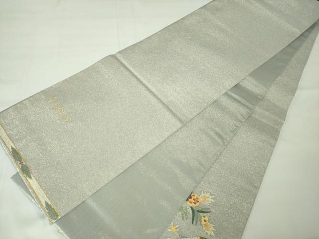 平和屋本店■極上　手織綴れ　山鹿清華　太鼓柄袋帯　花鳥文　金銀糸　逸品　未使用　DZAA2449kh4 - 平和屋