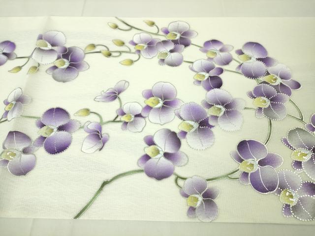 平和屋本店■極上　太鼓柄袋帯　スリーシーズン帯　胡蝶蘭　銀彩　逸品　未使用　DZAA2472kh4
