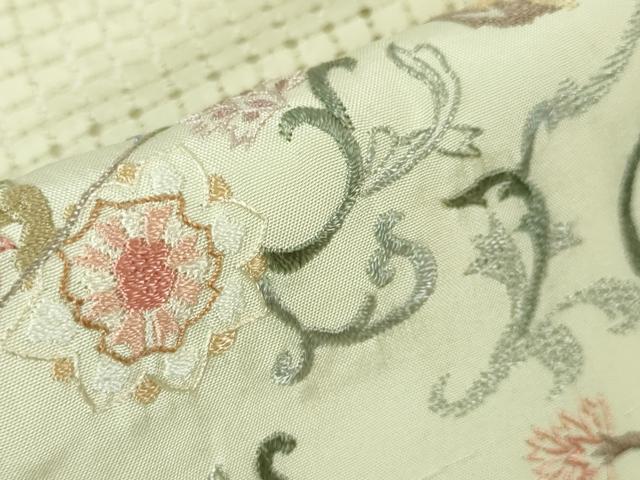 平和屋本店■極上　中国三大刺繍　スワトウ刺繍　汕頭刺繍　総刺繍　訪問着　花唐草双鳥文　暈し染め　金糸　逸品　DZAA2513kh5