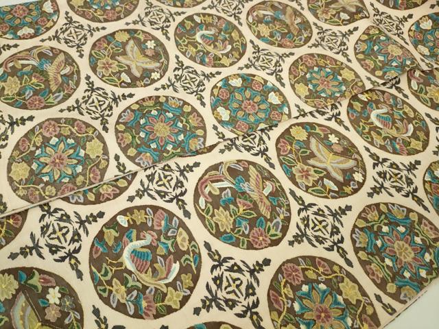 平和屋本店■最高級　明綴れ　全通柄袋帯　花鳥文舞蝶文　金糸　逸品　DZAA2580kh5