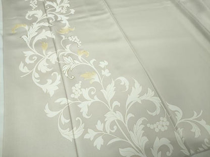 平和屋本店■極上　訪問着　葡萄唐草文　金彩　薄梅鼠色地　染の近江謹製　逸品　DZAA2606kh5 - 平和屋