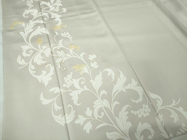 平和屋本店■極上　訪問着　葡萄唐草文　金彩　薄梅鼠色地　染の近江謹製　逸品　DZAA2606kh5 - 平和屋