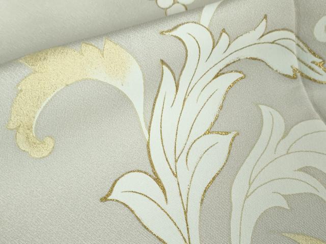 平和屋本店■極上　訪問着　葡萄唐草文　金彩　薄梅鼠色地　染の近江謹製　逸品　DZAA2606kh5 - 平和屋