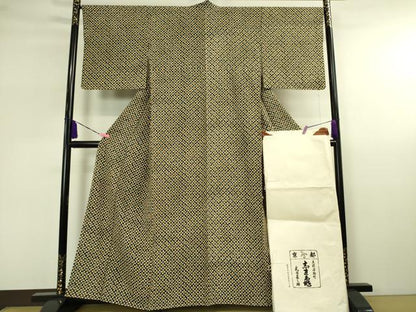 平和屋本店■極上　銀座　志ま亀　小紋　花並べ　たとう紙付き　逸品　未使用　DZAA2608kh5 - 平和屋