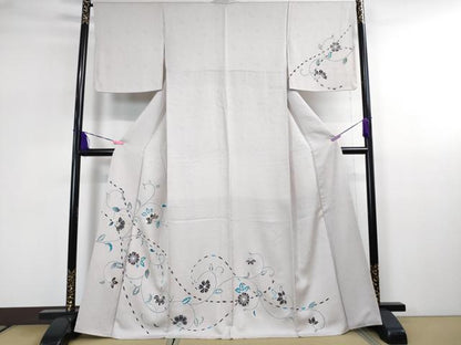 平和屋本店■極上　訪問着　松竹梅唐草文　薄桜色地　金彩　反端付き　逸品　DZAA2612kh5 - 平和屋