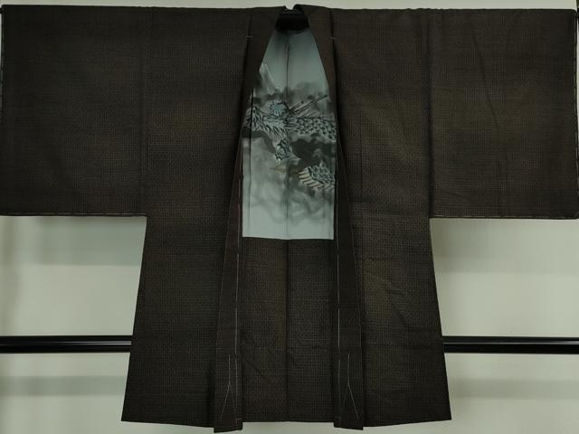 平和屋本店■極上　男性　国指定重要無形文化財　本場久米島紬　手織　アンサンブル　羽裏・龍　逸品　未使用　DZAA2644kh5 - 平和屋
