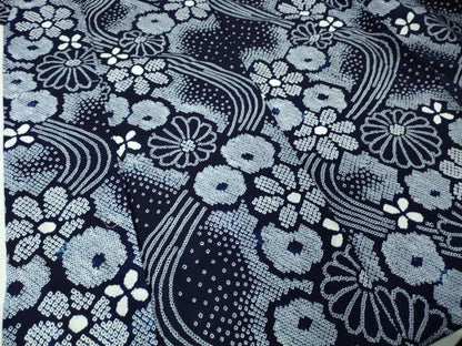 平和屋本店■極上　夏物　浴衣　有松鳴海絞り　流水花文　綿　逸品　DZAA2645kh5 - 平和屋