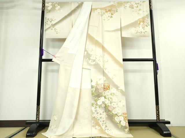 平和屋本店■極上　訪問着　駒刺繍　貝桶菊花文　暈し染め　金彩　逸品　DZAA2659kh5 - 平和屋