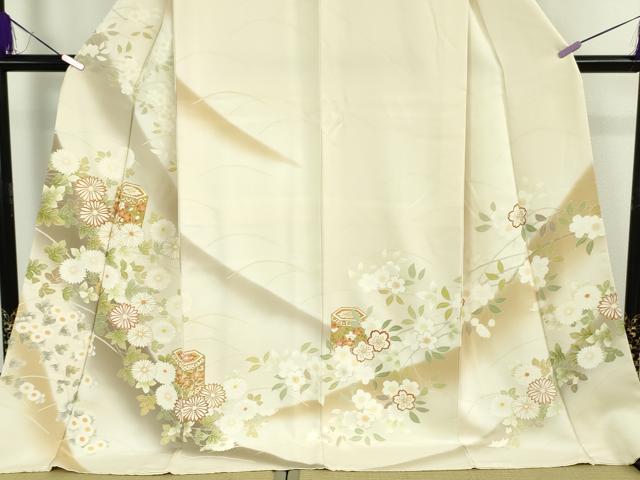 平和屋本店■極上　訪問着　駒刺繍　貝桶菊花文　暈し染め　金彩　逸品　DZAA2659kh5 - 平和屋