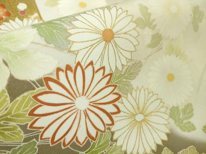 平和屋本店■極上　訪問着　駒刺繍　貝桶菊花文　暈し染め　金彩　逸品　DZAA2659kh5 - 平和屋
