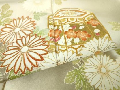 平和屋本店■極上　訪問着　駒刺繍　貝桶菊花文　暈し染め　金彩　逸品　DZAA2659kh5 - 平和屋