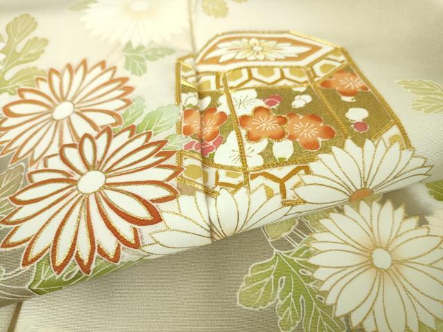 平和屋本店■極上　訪問着　駒刺繍　貝桶菊花文　暈し染め　金彩　逸品　DZAA2659kh5 - 平和屋