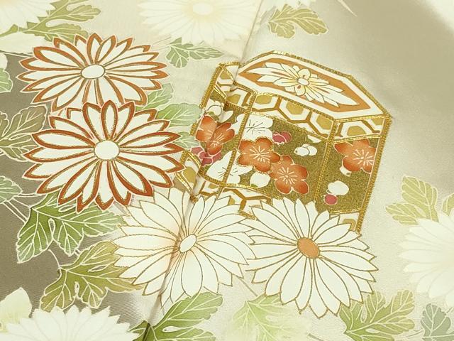 平和屋本店■極上　訪問着　駒刺繍　貝桶菊花文　暈し染め　金彩　逸品　DZAA2659kh5 - 平和屋
