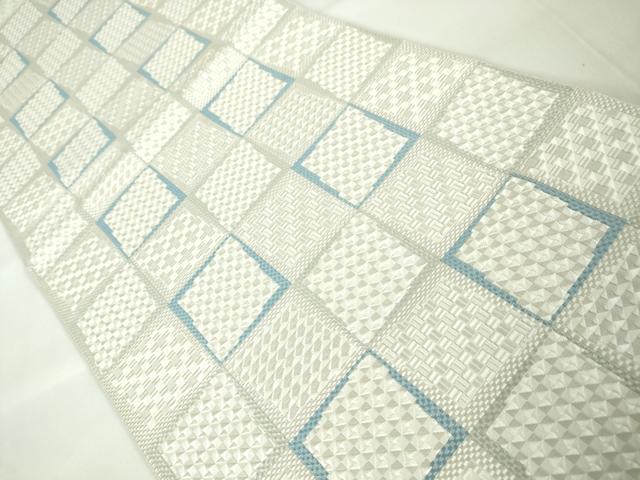 平和屋本店■極上　本場筑前博多織　八寸名古屋帯　変わり市松　一蔵謹製　逸品　DZAA2691kh5 - 平和屋