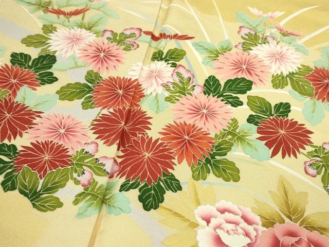 平和屋本店■極上　本加賀友禅作家　束藤岳　訪問着　草花文　逸品　DZAA2713kh5 - 平和屋
