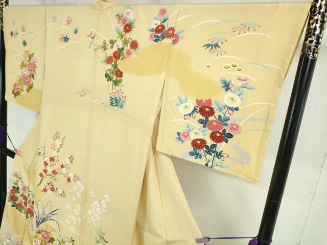 平和屋本店■極上　本加賀友禅作家　束藤岳　訪問着　草花文　逸品　DZAA2713kh5 - 平和屋