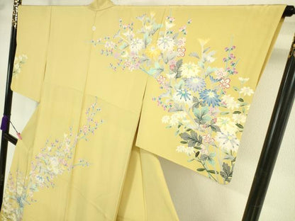 平和屋本店■極上　本加賀友禅作家　魚津誠　訪問着　吉祥花文　反端付き　逸品　DZAA2860kh5 - 平和屋