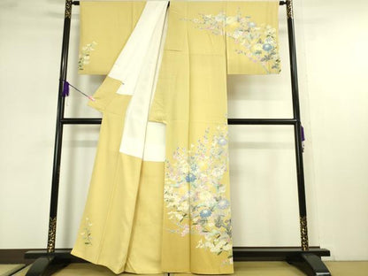 平和屋本店■極上　本加賀友禅作家　魚津誠　訪問着　吉祥花文　反端付き　逸品　DZAA2860kh5 - 平和屋