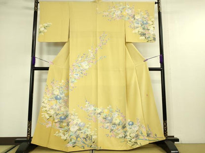平和屋本店■極上　本加賀友禅作家　魚津誠　訪問着　吉祥花文　反端付き　逸品　DZAA2860kh5 - 平和屋