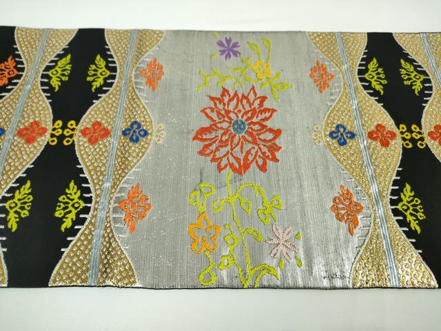 平和屋本店■極上　龍村平蔵製　本袋帯　天竺祭馬錦　黒地　金銀糸　逸品　DZAA2887kh5